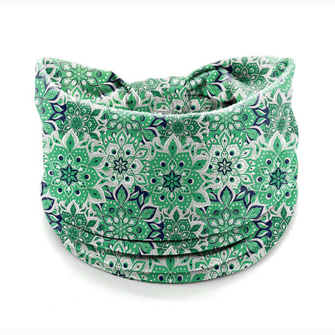 Bandeau pour cheveux avec fleurs de Datura, élastique et absorbant la transpiration, accessoires pour cheveux larges pour femmes