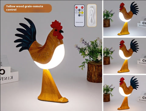 Lampe de Table Décorative Coq USB Originale Décoration Maison