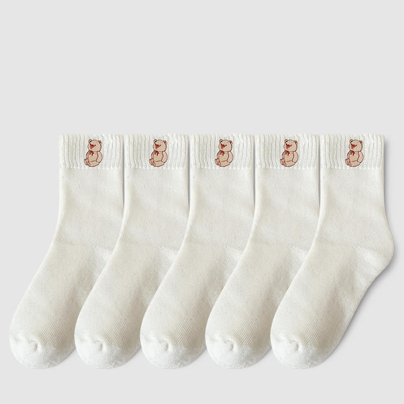 Women's Fashion Terry Padded Warm Solid Colour Socks - Fashionner