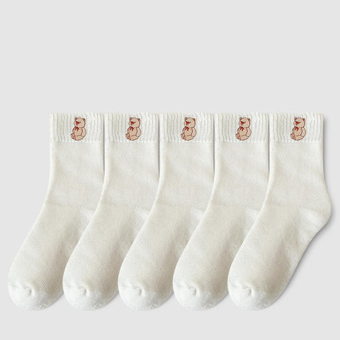 Women's Fashion Terry Padded Warm Solid Colour Socks - Fashionner