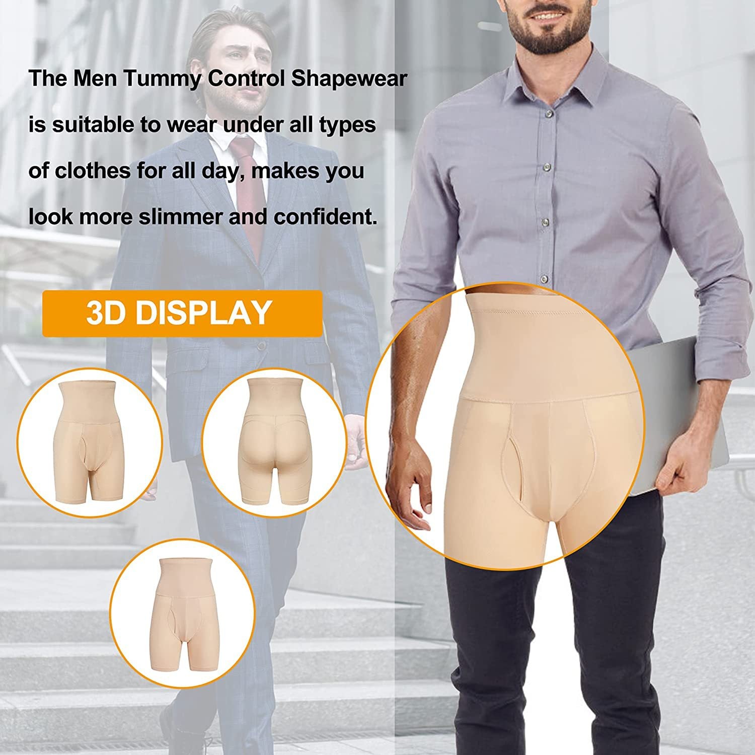 Buy Men's Shapewear High Waist Tight Tummy Control online at Fashionner.