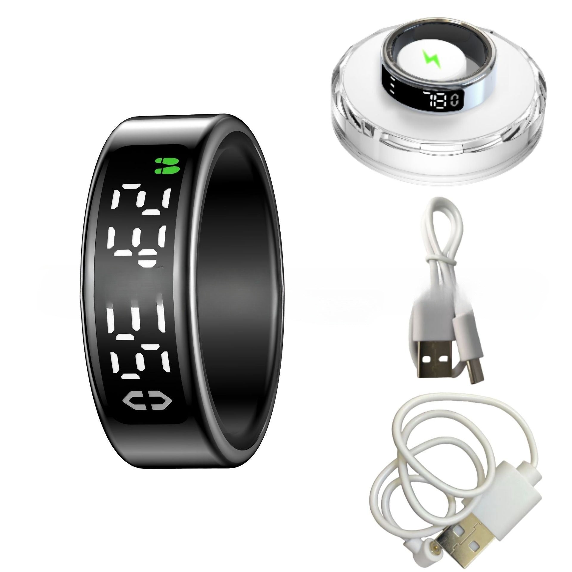 Heart Rate Blood Oxygen Sleep Sports Display Smart Ring