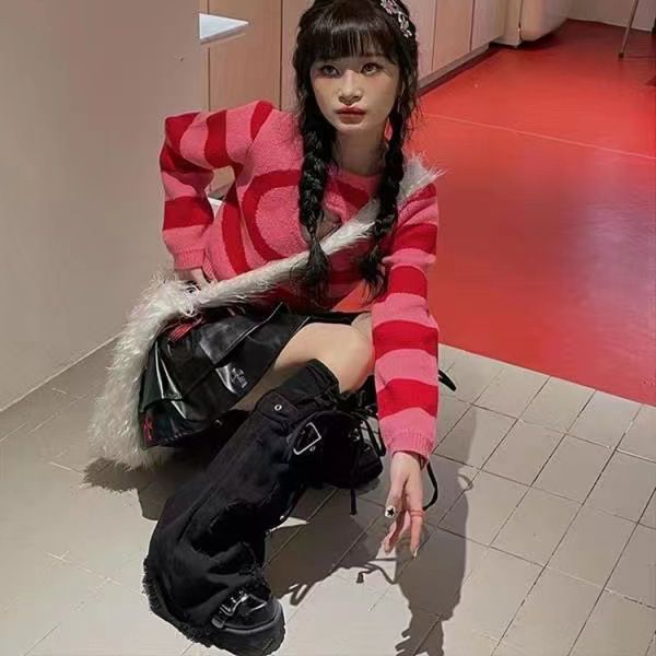 Star Embroidery Tie-neck Denim Retro Slightly Flared Women's Pile Tube Socks Leg Warmer - Fashionner