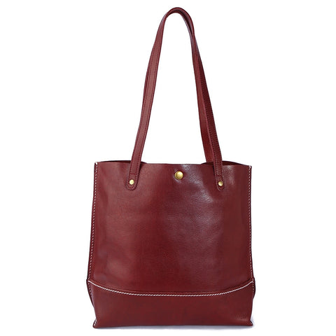 Top Layer Cowhide Handbag Korean Casual Large Capacity Women's Shoulder Bag - Fashionner