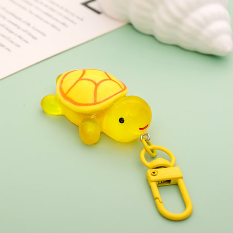 Porte-clés Petite Tortue Lumineuse Pendentif Mignon