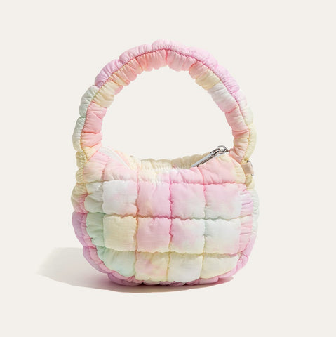 Cloud Bag Bubble Pleated Nylon Puff Handbag - Fashionner