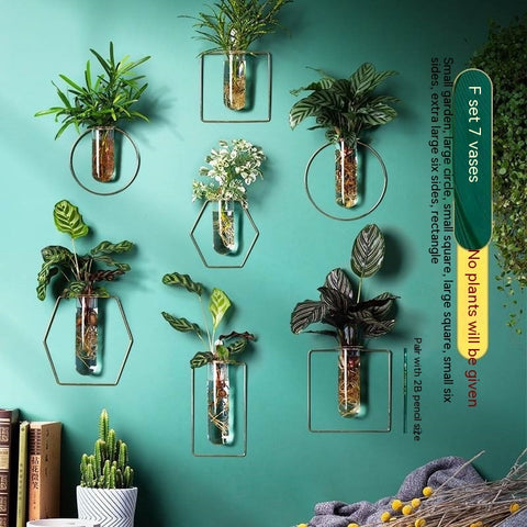 Vase Décoration Murale Pot de fleurs hydroponique Suspendu Décoration Murale