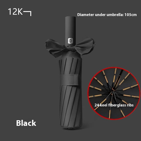 24 Bone Automatic Umbrella Reinforced Folding