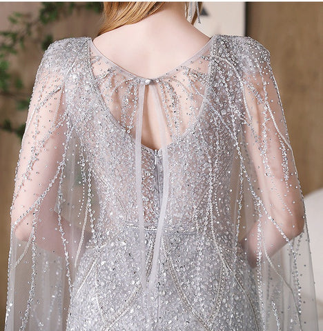 Robe de soirée sirène amincissante pour hôtesse de banquet