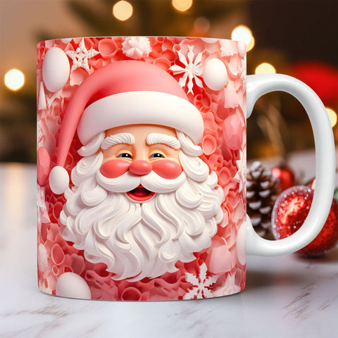 Tasse en céramique de Noël 3D créative, design spatial unique, bonhomme de neige, Père Noël, tasse à café, thé, lait, cadeaux de Noël pour enfants, adultes, gadgets de cuisine