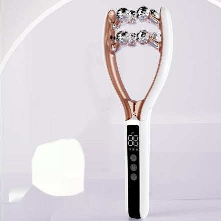 Rouleau en V domestique EMS Microcourant Électrique Intelligent Double Onde Rouge et Bleu Masseur de Roulement Instrument Amincissant le Visage Ems Micro Courant Lifting et Raffermissement