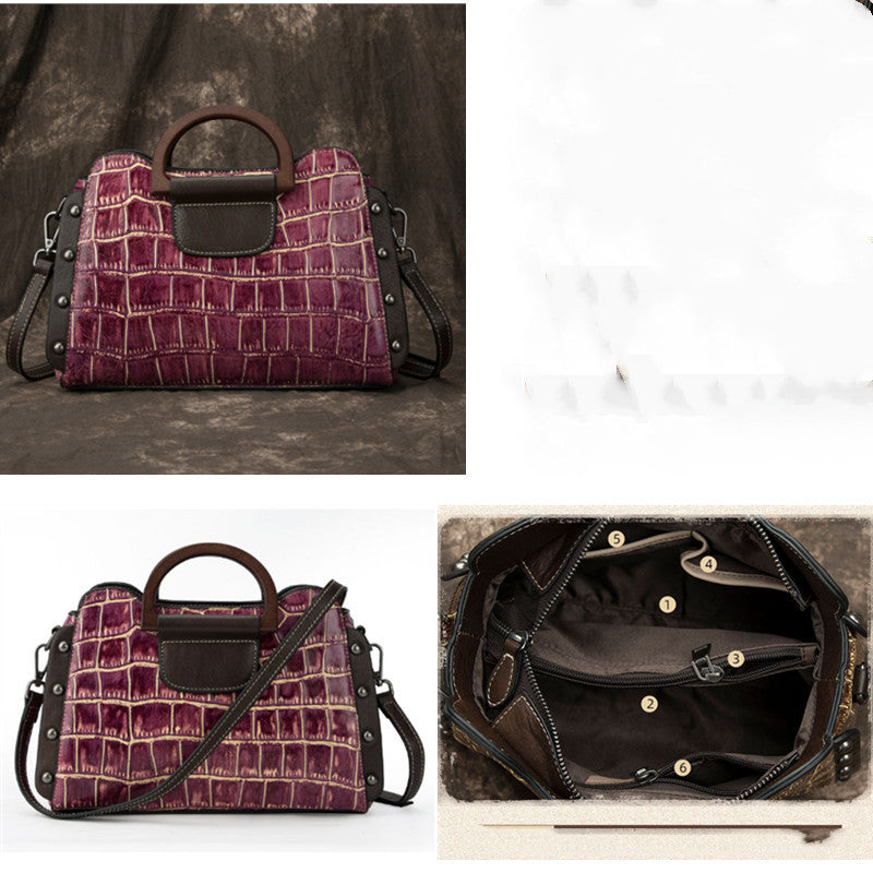 Tail Goods Leather Handbags Handbags Clearance Processing The First Layer Of Leather Diagonal Hand Bag Shoulder Bag - Fashionner