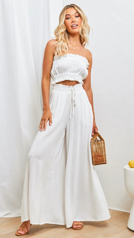 Womens Pants Wide Leg Loose Comfy Lounge Sweatpants With Pockets - Fashionner