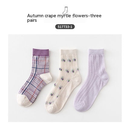 Cartoon Mid Tube Trendy Cotton Women's Socks - Fashionner