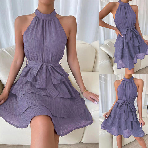Robes Dos Nu Femme Robe Sans Manches à Volants