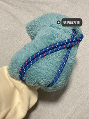 Women's Gingerbread Man Large Capacity Lamb Wool Shoulder Bag - Fashionner