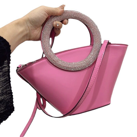 Diamond Round Handle Portable Basket Pack - Fashionner