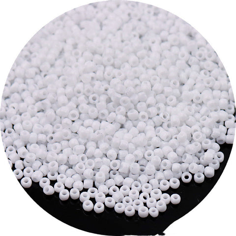 Perles de riz en verre peintes de couleurs mélangées