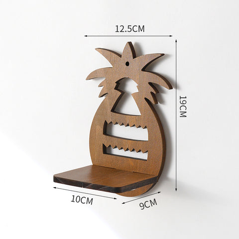 Étagère murale de décoration rétro en bois massif pour plantes hydroponiques
