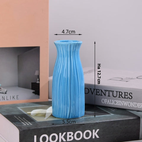 Petit vase en céramique Mini arrangement floral Hydroponique Ornements décoratifs simples