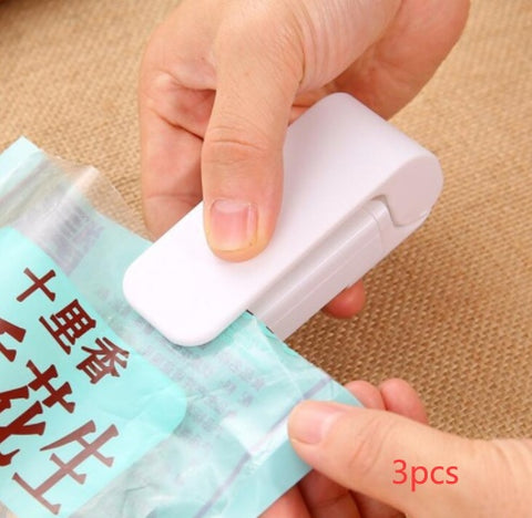 Clip alimentaire domestique mini-scelleuse portative pour sacs en plastique à collation