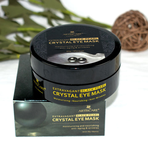 Gel Masque Yeux Perle Noire Cristal Hydratant au Collagène