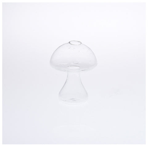 Mignon Vase en Verre en Forme de Champignon, Pot de Fleurs Hydroponique