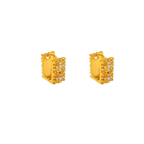 Buy Ultra-Shimmering Zircon Geometric Stud Earrings online at Fashionner.