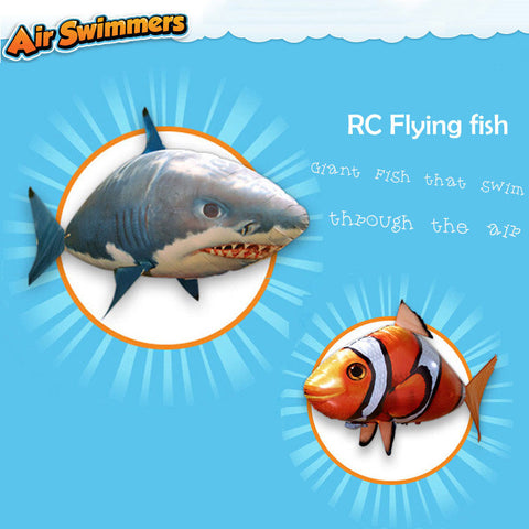 Jouets requins télécommandés Poissons nageurs dans l'air Ballons RC infrarouges gonflables Avions RC volants Jouets pour enfants