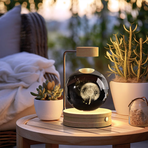 Veilleuse d'intérieur dinosaure cosmique boule de cristal, alimentée par USB, lumière chaude de chevet, cadeau d'anniversaire