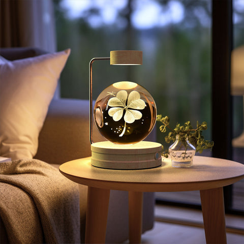 Veilleuse d'intérieur dinosaure cosmique boule de cristal, alimentée par USB, lumière chaude de chevet, cadeau d'anniversaire