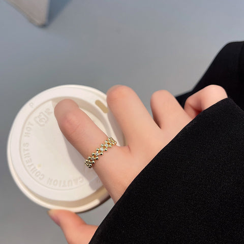 Bague de couple de tempérament de personnalité féminine
