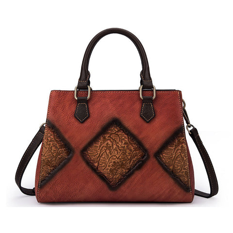 Top Layer Cowhide Retro European And American Fashion Casual Handbag - Fashionner