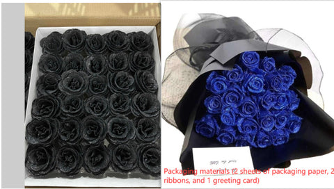 Bouquet de mariée personnalisé de la Saint-Valentin avec fleurs fraîches éternelles