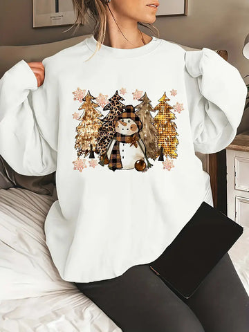 Pull à col rond de Noël pour femmes
