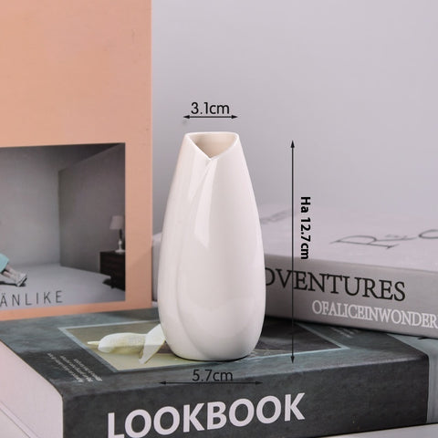 Petit vase en céramique Mini arrangement floral Hydroponique Ornements décoratifs simples