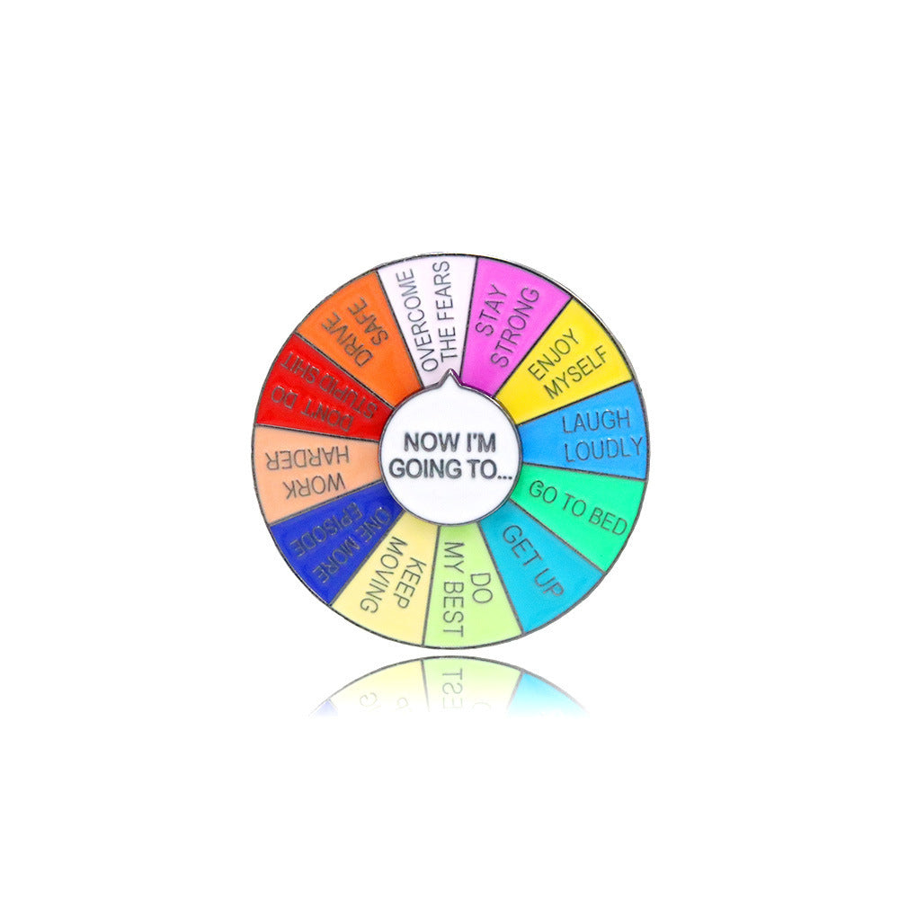 English Turntable Brooch Rotatable