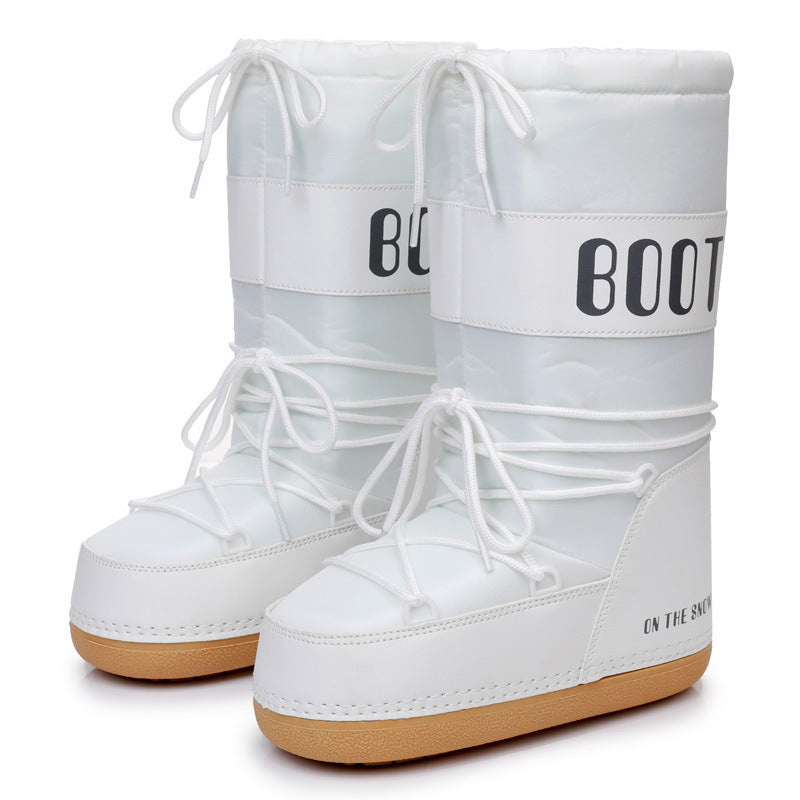 Ski Space Boots Fashion Round Toe Mid-calf Women - Fashionner