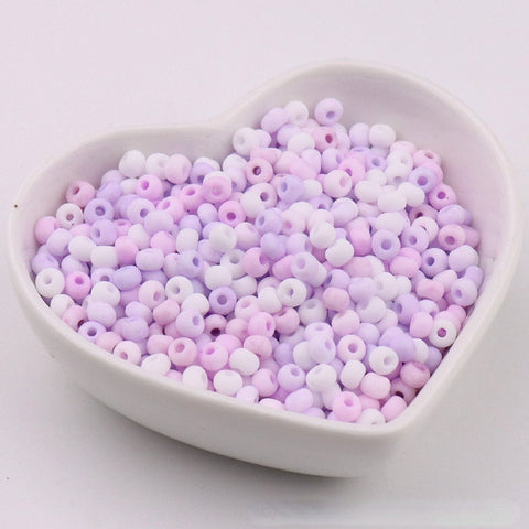 Perles de riz en verre Macaron Super Premium 4 mm