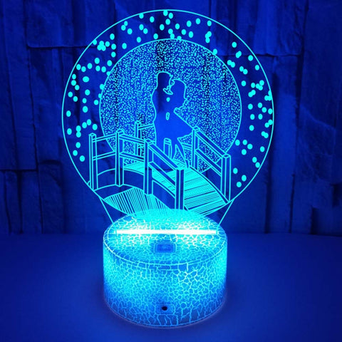 Pont des Amoureux Lampe de Nuit 3D Cadeau Créatif 3D