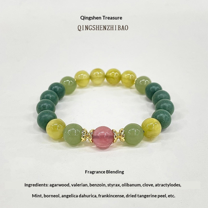 Buy Natural Chinese Herbal Incense Bead Bracelet For Air Purification online at Fashionner.