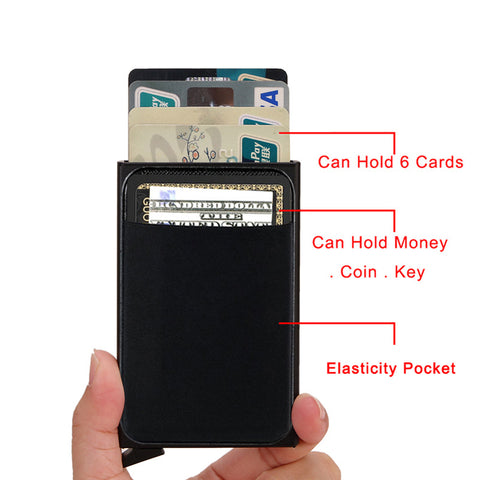 Porte-cartes métallique portefeuille intelligent