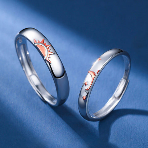 Bague de couple en argent sterling S925