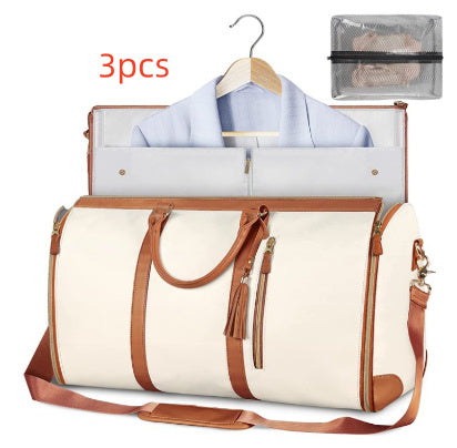Sac de voyage polochon grande capacité, sac à main pour femme, sac à costume pliable, sacs fourre-tout étanches pour vêtements