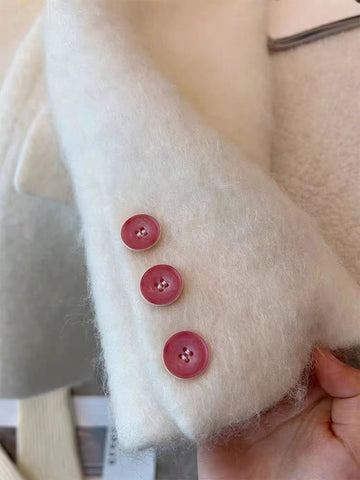 Blazer doux en polyester et mohair