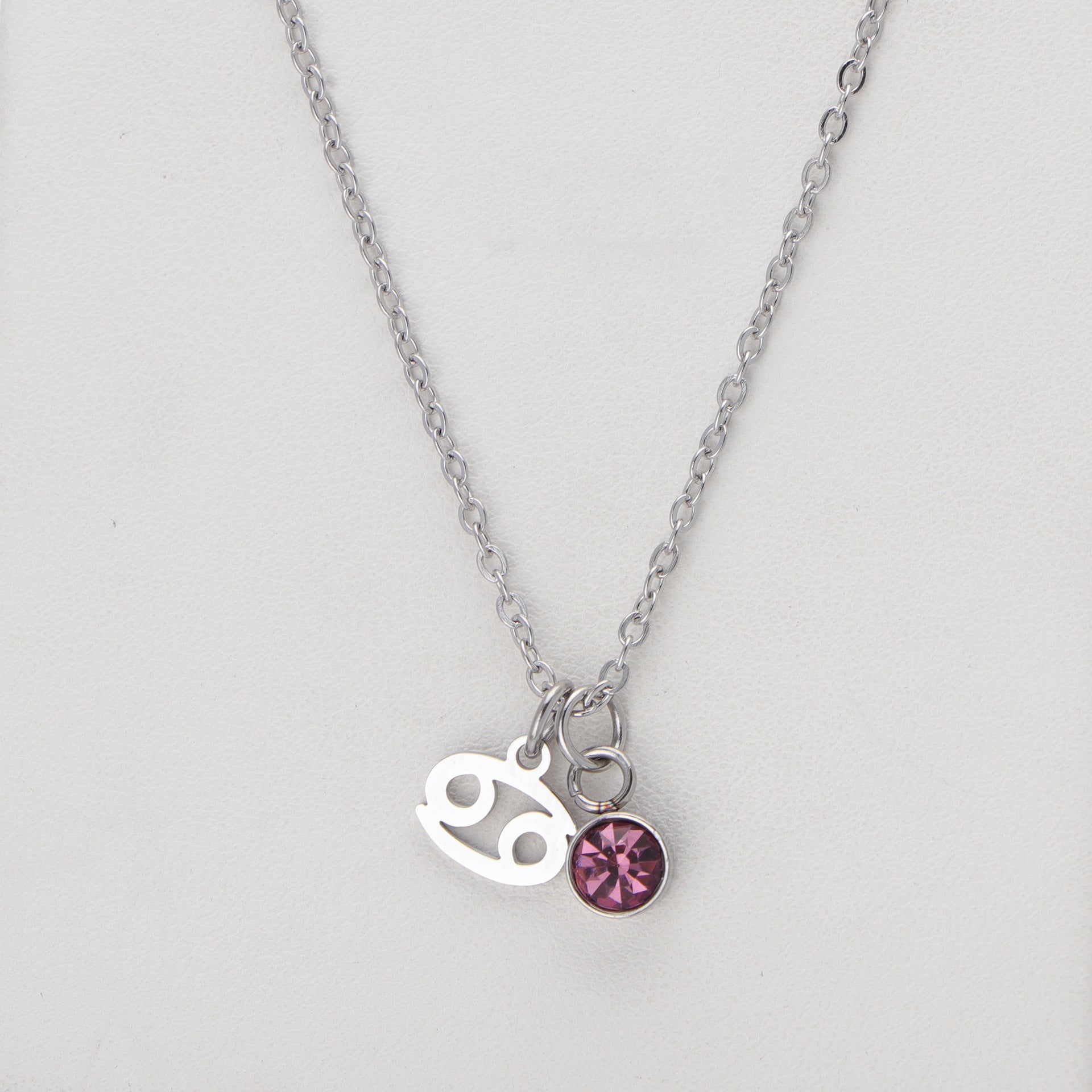 Buy Western Birthstone Necklace With 12 Zodiac Gemstone Pendants online at Fashionner.