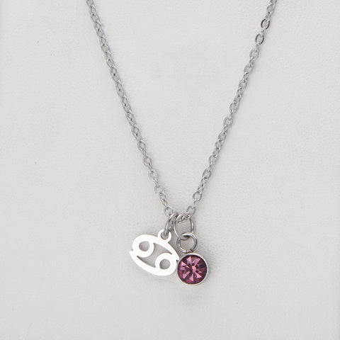Buy Western Birthstone Necklace With 12 Zodiac Gemstone Pendants online at Fashionner.