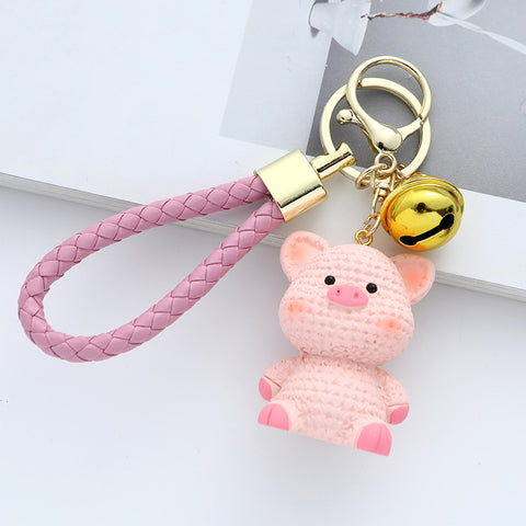 Porte-clés de voiture en résine Laine Animal Pendentif mignon