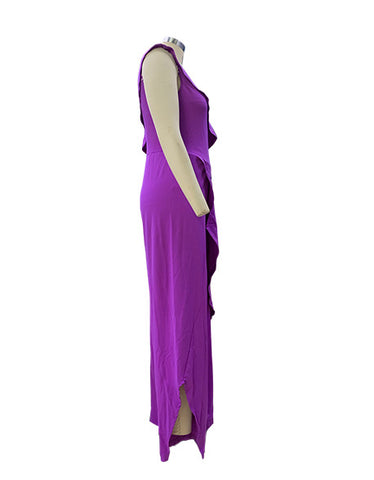 Fashion Simple Temperament Diagonal Collar Jumpsuit - Fashionner