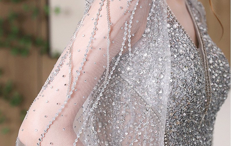 Evening Dress Banquet Slimming Fishtail Host Evening Dress